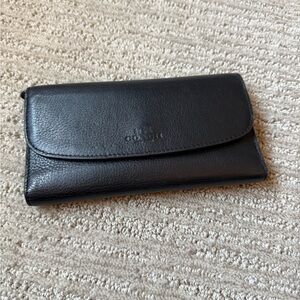 Black Coach Checkbook Wallet